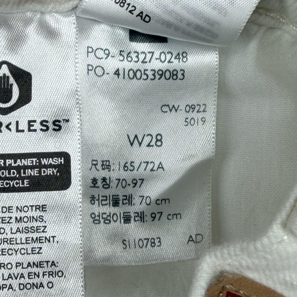 LEVIS Shorts Womens 28 501 Cut Off 3" Frayed Button Fly Denim Cotton White - Picture 10 of 14